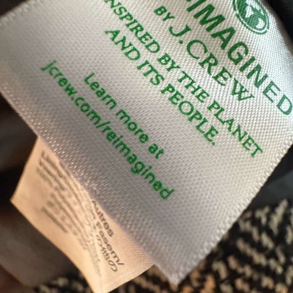 J. Crew Herringbone Black and White Wool Blend Size 6 - Picture 6 of 8